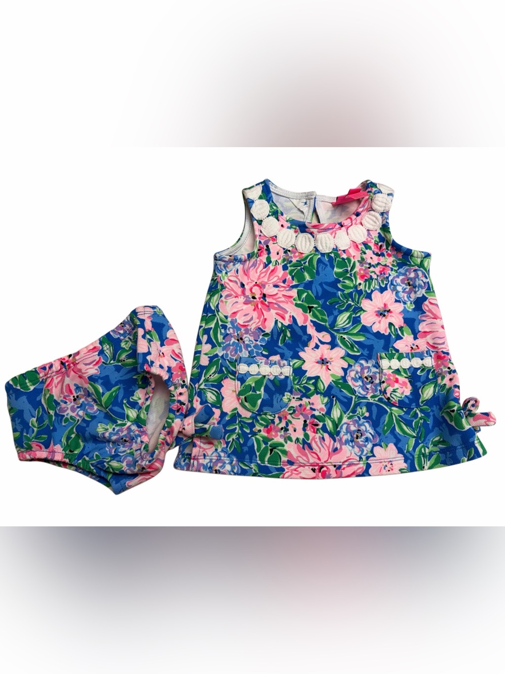 Lilly Pulitzer Lilly Shift Knit Spring‎ In Your Step Dress and Bloomers 6-12M